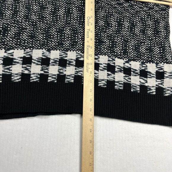 Autumn Cashmere Cotton Sweater Vest Black Tan Sleeveless Knit Casual - Picture 6 of 9